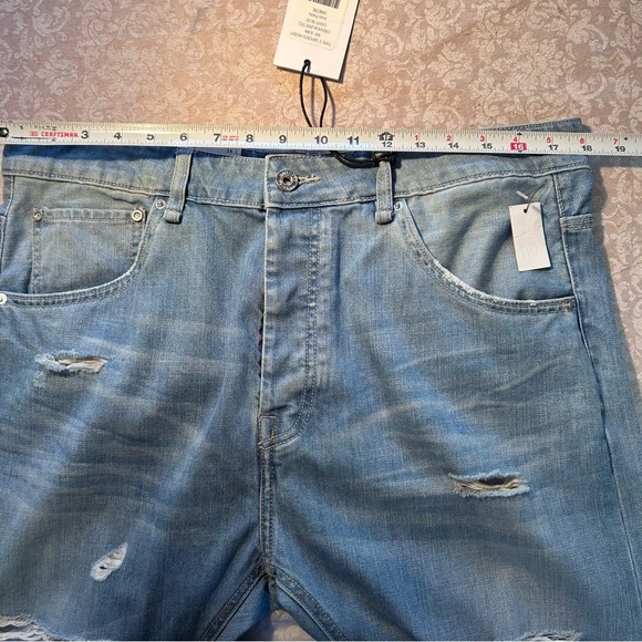 CR7 Cristiano Ronaldo~Type T Tapered Distressed Heavy Rip Button Fly Jeans ~34W - Picture 13 of 15